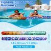2 Pack Inflatable Swim Pool Noodles, Soft Fabric Covered Large Swim Noodles, Premium Buoyancy for Swimming Floating view 4