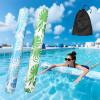 2 Pack Inflatable Swim Pool Noodles, Soft Fabric Covered Large Swim Noodles, Premium Buoyancy for Swimming Floating view 1
