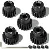 5Pcs 0.8M Hardened Steel Pinion Gear Set 5mm Shaft 16T 17T 18T 19T 20T Motor Pinion Gear with M4 Screw and Hex Key, for Arrma HPI Kyosho Losi Axial Traxxas Tamiya 1/10 RC Car and 540/550 Motors view 1