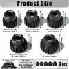 5Pcs 0.8M Hardened Steel Pinion Gear Set 5mm Shaft 16T 17T 18T 19T 20T Motor Pinion Gear with M4 Screw and Hex Key, for Arrma HPI Kyosho Losi Axial Traxxas Tamiya 1/10 RC Car and 540/550 Motors view 2