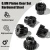 5Pcs 0.8M Hardened Steel Pinion Gear Set 5mm Shaft 16T 17T 18T 19T 20T Motor Pinion Gear with M4 Screw and Hex Key, for Arrma HPI Kyosho Losi Axial Traxxas Tamiya 1/10 RC Car and 540/550 Motors view 3