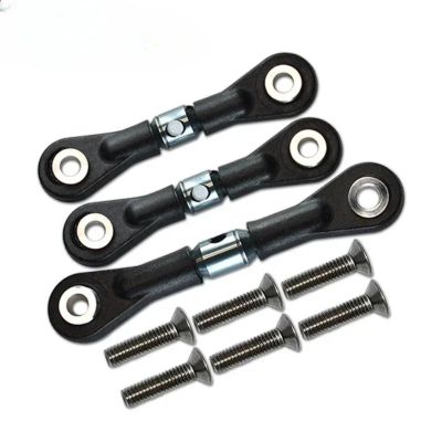 Compatible with Tamiya for TT-02 TT-02T 1/10 RC Car Upgrade Parts Accessories 3Pcs Steering Link Rod Servo Rod RC Upgrade Spare(Gray)