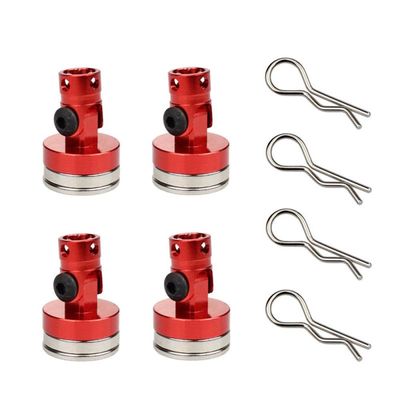 4pcs RC Car Body Mount Posts Invisible Fixed Clip Compatible with 1 10 Scale D110 Drift Cars Universal Fit Compatible with RC Vehicle Body Clips(Red)