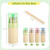 40 Sets Shrunken Color Pencils, Convenient 12 Colors Pencils in Case Featuring Sharpener, Children's Mini Pencils, Sketching Writing Vivid Pencils School Celebrations Artware view 4