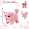 YJNDYHQ My Realistic Cat Toy - Bring Endless Joy and Warmth, it Acts Like a Real Pet, Meows, Walks & Tail Wagging - Realistic Feline Stuffed Animal for Cat Lovers (Pink) view 2