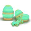 FoxVilla 3D Printed Dragon Egg with Articulated Dragon Inside, Crystal Dragon Fidget Toy, Pink and Blue (Luminous Rainbow) view 1