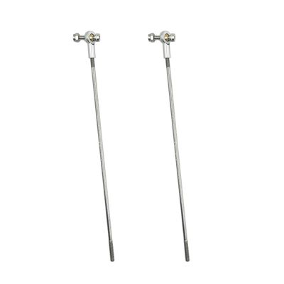 2PCS RC Boat Pushrod Set M3 Tie Rod End Ball Head Joint Servo Linkage with Pushrod Pull Rod for RC Airplane Plane Boat Ship DIY Model Toy Parts (Silver Rod End M3x150mm Pushrod)