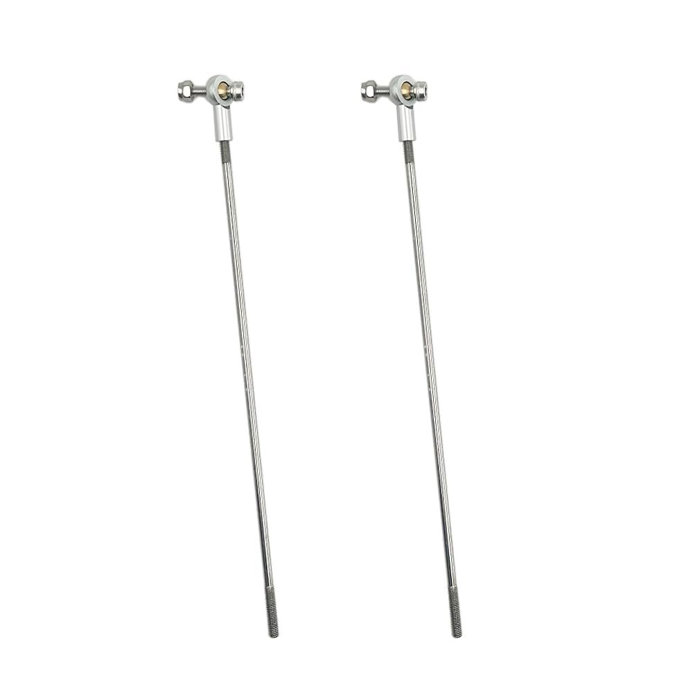 2PCS RC Boat Pushrod Set M3 Tie Rod End Ball Head Joint Servo Linkage with Pushrod Pull Rod for RC Airplane Plane Boat Ship DIY Model Toy Parts (Silver Rod End M3x150mm Pushrod)