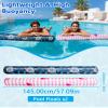 2 Pack Inflatable Swim Pool Noodles, Soft Fabric Covered Large Swim Noodles, Premium Buoyancy for Swimming Floating view 4
