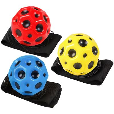 Balls Moon 3 Pcs, Wrist for Seniors and Minds Little, Bounce High, Straps Wrist Includes, Red and Yellow Blue, for Ideal Fitness and Coordination Hand-Eye