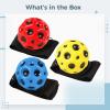 Balls Moon 3 Pcs, Wrist for Seniors and Minds Little, Bounce High, Straps Wrist Includes, Red and Yellow Blue, for Ideal Fitness and Coordination Hand-Eye view 4