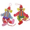 COOLHIYA 2Pcs Wood Clown Marionette Puppets with Bright Colors for Creative Play Educational Handcrafted Wooden String Puppet for Boys view 1