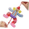 COOLHIYA 2Pcs Wood Clown Marionette Puppets with Bright Colors for Creative Play Educational Handcrafted Wooden String Puppet for Boys view 3