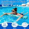 2 Pack Inflatable Swim Pool Noodles, Soft Fabric Covered Large Swim Noodles, Premium Buoyancy for Swimming Floating view 2
