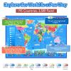 Interactive World Map for Kids Ages 5-12 with Talking Pen | Educational Geography Toy with Piano Music Card & Recordable Greeting Card | Gift for Christmas & Birthdays view 3