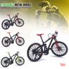 Kakalote Mini Finger Bikes, 1:10 Scale Alloy Mountain Bicycle Model Desktop Decoration Crafts for Cycling Lovers Birthday Party Gifts (Orange) view 2
