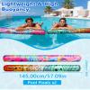 2 Pack Inflatable Swim Pool Noodles, Soft Fabric Covered Large Swim Noodles, Premium Buoyancy for Swimming Floating view 4
