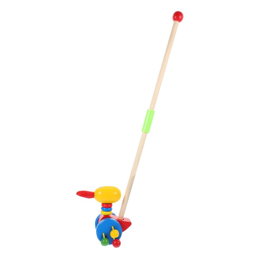 LALADEFIEE Wooden Push Walker Cart for Cartoon Animal Design Smooth Surface Supports Walking Development and Grip Strength Safe for Months Boys