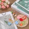 11pcs 7in Desk Goose Outfits, Mini Desktop Porch Goose Decor Accessories with Plant Flower Butterfly Bag Heart Bow Necklaces Collar Chain Fun Clothes Costume Set for Magnetic Table Geese Statues view 3