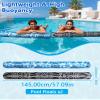 2 Pack Inflatable Swim Pool Noodles, Soft Fabric Covered Large Swim Noodles, Premium Buoyancy for Swimming Floating view 4