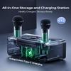 SDRD 217 Bluetooth Karaoke Machine for Adult Kid with Storage and Charging Station, Powerful Karaoke System, 12H Playtime, Rechargeable Wirless Microphone, Support USB/AUX Indoor Outdoor view 2