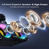 SDRD 217 Bluetooth Karaoke Machine for Adult Kid with Storage and Charging Station, Powerful Karaoke System, 12H Playtime, Rechargeable Wirless Microphone, Support USB/AUX Indoor Outdoor view 3