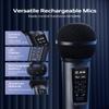 SDRD 217 Bluetooth Karaoke Machine for Adult Kid with Storage and Charging Station, Powerful Karaoke System, 12H Playtime, Rechargeable Wirless Microphone, Support USB/AUX Indoor Outdoor view 4