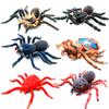 6 Pack Realistic Stretchy Rubber Spider Toys - Soft Plastic Halloween Decorations, Scary Prank Props, Party Favors Toys for Kids Halloween Birthday (6 PCS) view 1