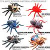 6 Pack Realistic Stretchy Rubber Spider Toys - Soft Plastic Halloween Decorations, Scary Prank Props, Party Favors Toys for Kids Halloween Birthday (6 PCS) view 2
