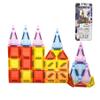 56PCS Mini Magnetic Tiles, Portable Magnetic Toys Travel Set, Construction STEM Learning and Playing Toys for Kids, Montessori Toy for Preschool3+ Year Old Boys Girls Birthday Gifts view 1