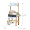 Teamson Kids Jolly Pals Ice Cream Stand with 33 Accessories Including Ice Cream Flavors & Fridge Storage, Natural/Mint Green Pretend Play Cart with Rolling Wheels, Durable and Safe for Kids Ages 3+ view 4
