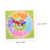 COOLHIYA Wooden Learning Clock for Multicolor Educational Teaching Clock with Movable Hands Safe Wear-Resistant Material Cognitive Learning Aid for Students view 2