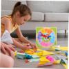 COOLHIYA Wooden Learning Clock for Multicolor Educational Teaching Clock with Movable Hands Safe Wear-Resistant Material Cognitive Learning Aid for Students view 4