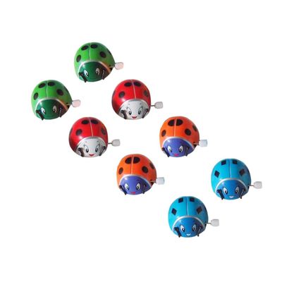 COOLHIYA 12pcs Wind-up Ladybird Lightweight Cartoon Animal Clockwork Crawling for Educational Bug Models Random Color