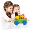 COOLHIYA Educational Wooden Cart Pulling Plaything Cognitive Developmental Push-Pull Animal with Bright Colors Sturdy Material view 4