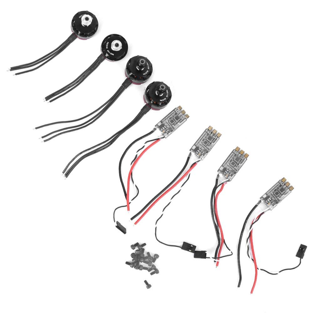 Hamwesh RS2205 2300KV Brushless Motor, 30A ESC 4Pcs with Low CG Lightweight Design for FPV Racing Drone Quadcopter Frame (Brushless Motor + ESC Set)