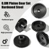 5Pcs 0.8M Hardened Steel Pinion Gear Set 5mm Shaft 31T 32T 33T 34T 35T Motor Pinion Gear with M4 Screw and Hex Key, for Arrma HPI Kyosho Losi Axial Traxxas Tamiya 1/10 RC Car and 540/550 Motors view 3