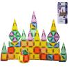 70PCS Mini Magnetic Tiles, Portable Magnetic Toys Travel Set, Construction STEM Learning and Playing Toys for Kids, Montessori Toy for Preschool Boys Girls view 1