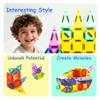 70PCS Mini Magnetic Tiles, Portable Magnetic Toys Travel Set, Construction STEM Learning and Playing Toys for Kids, Montessori Toy for Preschool Boys Girls view 4