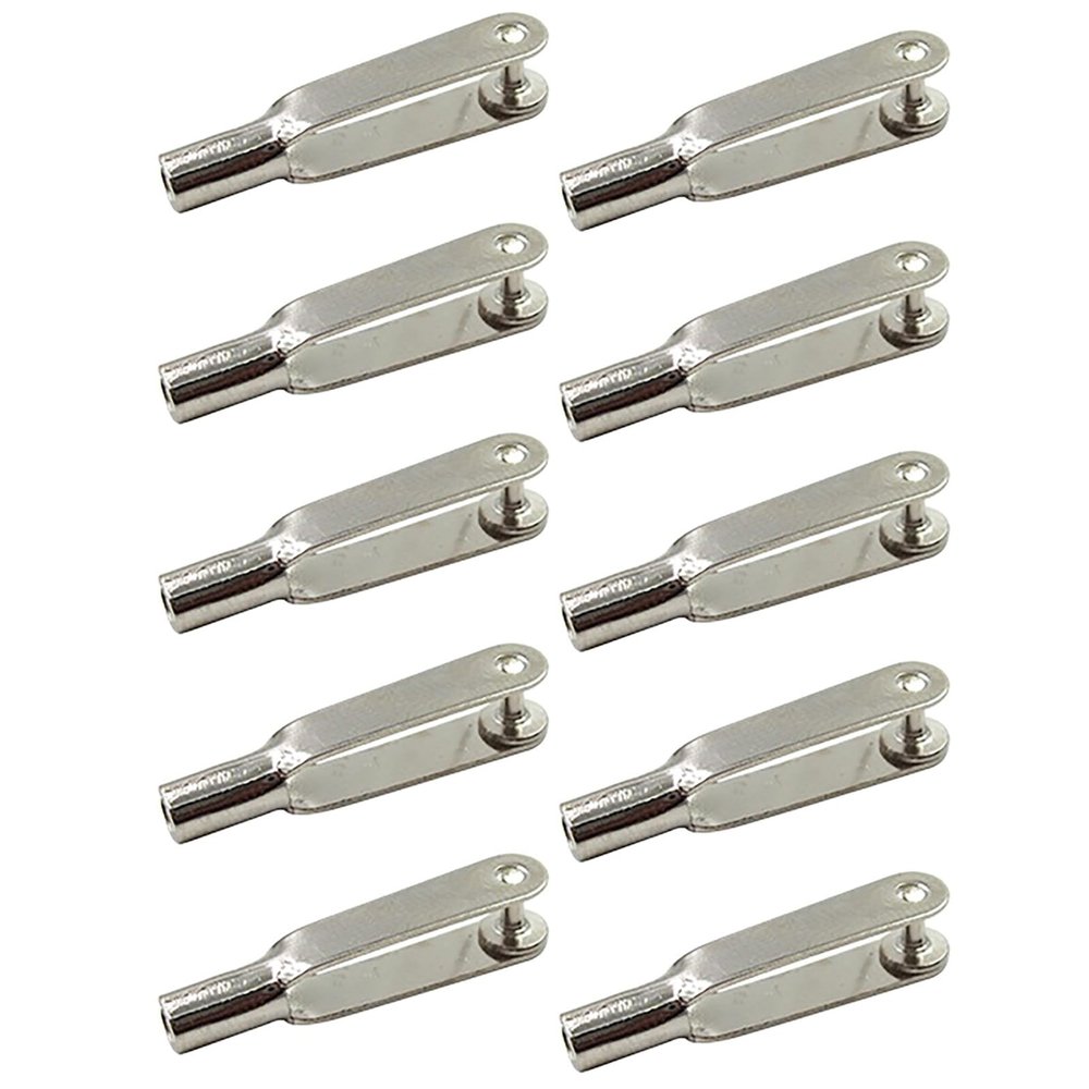 10PCS RC Airplane M2 Metal Clevis Connector 2mm Pushrod Linkage Clip 22mm/25mm DIY Control Rod Fitting Fixed Wing Model Parts(L22mm)