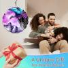RWUTYTIUL Purple Mountain Dragon Fall Hanging Wind Spinners, 3D Wavy Line Pattern Design Wind Catchers & Spinners Outdoor Sculptures 7.87 Inch Holidays Birthday Gift for Lady Mother Wife Grandma view 2