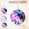 RWUTYTIUL Purple Mountain Dragon Fall Hanging Wind Spinners, 3D Wavy Line Pattern Design Wind Catchers & Spinners Outdoor Sculptures 7.87 Inch Holidays Birthday Gift for Lady Mother Wife Grandma view 3