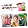 COOLHIYA 2Pcs DIY Educational Hand Puppets for Lifelike Family Figure with Mouth-Opening and Daughter Characters Interactive Role Play Hand for Bonding and Early Learning view 3