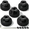 5Pcs 32P Hardened Steel Pinion Gear Set 5mm Shaft 21T 22T 23T 24T 25T Motor Pinion Gear with M4 Screw and Hex Key, for Arrma HPI Kyosho Losi Axial Traxxas Tamiya 1/10 RC Car and 540/550 Motors view 1