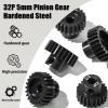 5Pcs 32P Hardened Steel Pinion Gear Set 5mm Shaft 21T 22T 23T 24T 25T Motor Pinion Gear with M4 Screw and Hex Key, for Arrma HPI Kyosho Losi Axial Traxxas Tamiya 1/10 RC Car and 540/550 Motors view 3