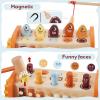 HYAKIDS Wooden Montessori Toys for 1+ Year Old, 6 in 1 Hammering Pounding Activity with Xylophone & Whack a Mole Game, Learning Educational Activities for 18+ Months Boys Girls Gifts view 3