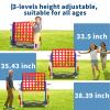 PeakPursuit Giant 4-in-1 Connect Game Set | Jumbo 4 to Score Game with Basketball, Golf & Ring Toss | 3-Level Adjustable Height Outdoor Yard Game for Kids & Family Gatherings, Outdoor & Indoor view 2