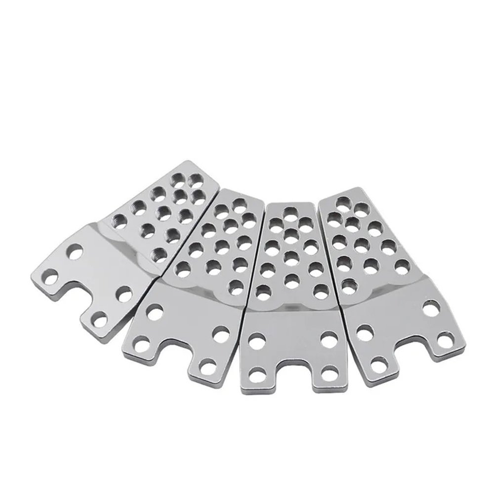 4PCS Aluminum Shock Absorber Tower Lift Lower Adjust Stand for 1/10 RC Crawler Car for Axial SCX10 Upgrade Parts(Silver)