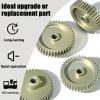 4Pcs 48P Aluminum Alloy Pinion Gear Set 3.175mm 38T 39T 40T 41T Motor Pinion Gear W M4 Screw and Hex Key, Fit 3.175mm (1/8-Inch) Shaft, for Arrma HPI Kyosho Losi Axial Traxxas Tamiya 1/10 RC Car view 4