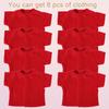 Plush Teddy Bear Clothing Set, Red T-Shirts, Cotton, Basic Style, Easy Put-On Design, 8 Pack view 2